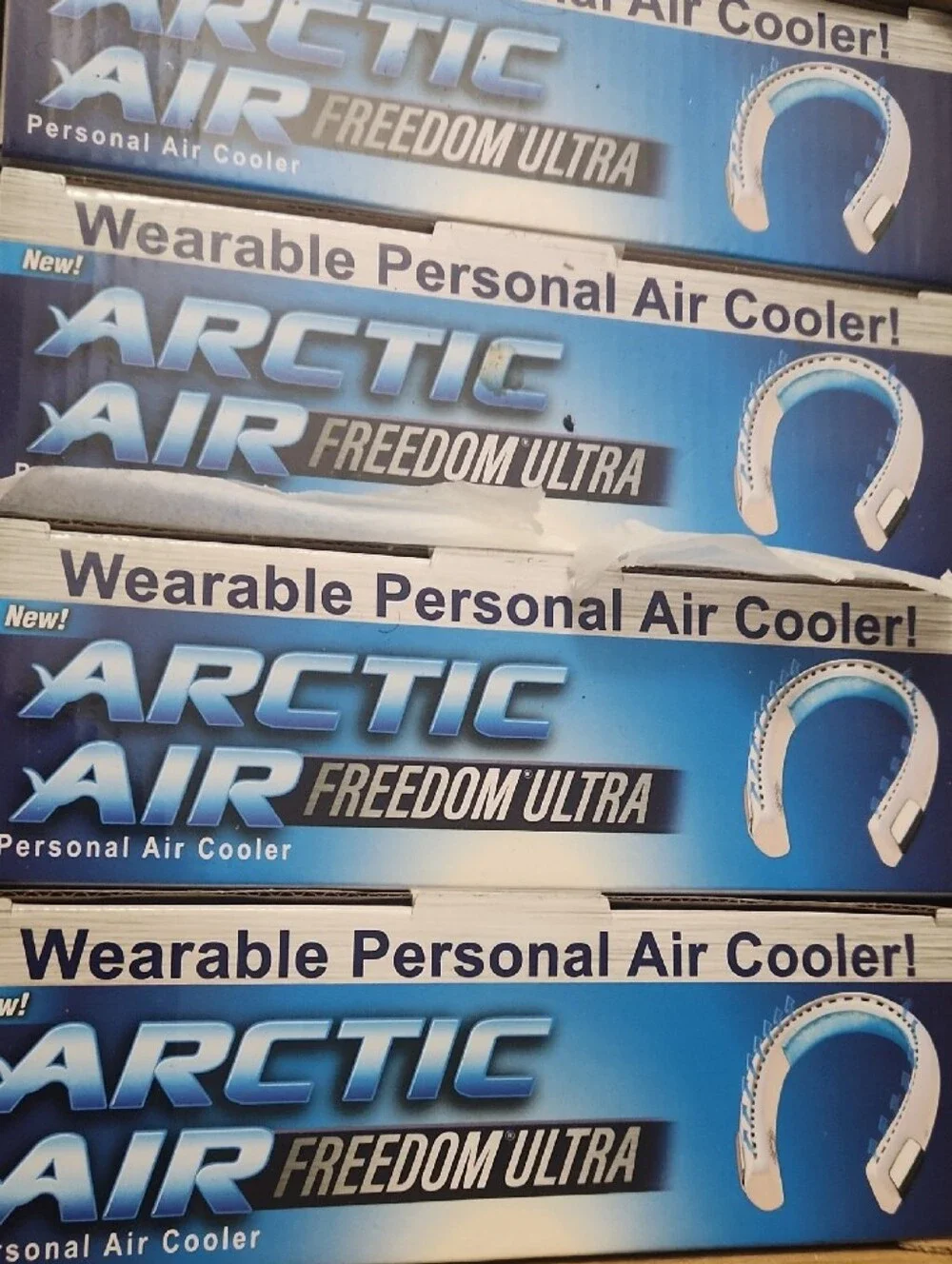 Arctic Air Freedom Ultra Wearable Personal Air Cooler - White & Blue